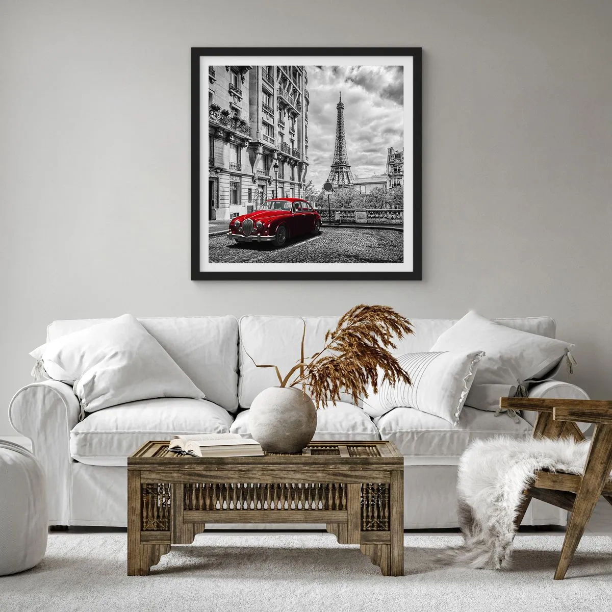 Poster în ramă neagră - Prădător în oraș - 60x60 cm