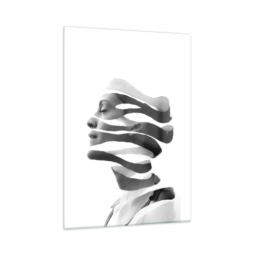Tablou pe sticlă - Un portret suprarealist - 50x70 cm