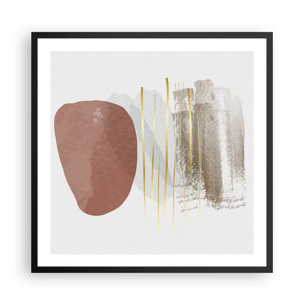 Poster în ramă neagră - Colonadă abstractă - 60x60 cm