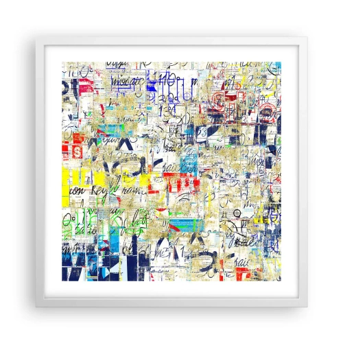 Poster în ramă albă - Pur și simplu plăcut pentru ochi - 50x50 cm