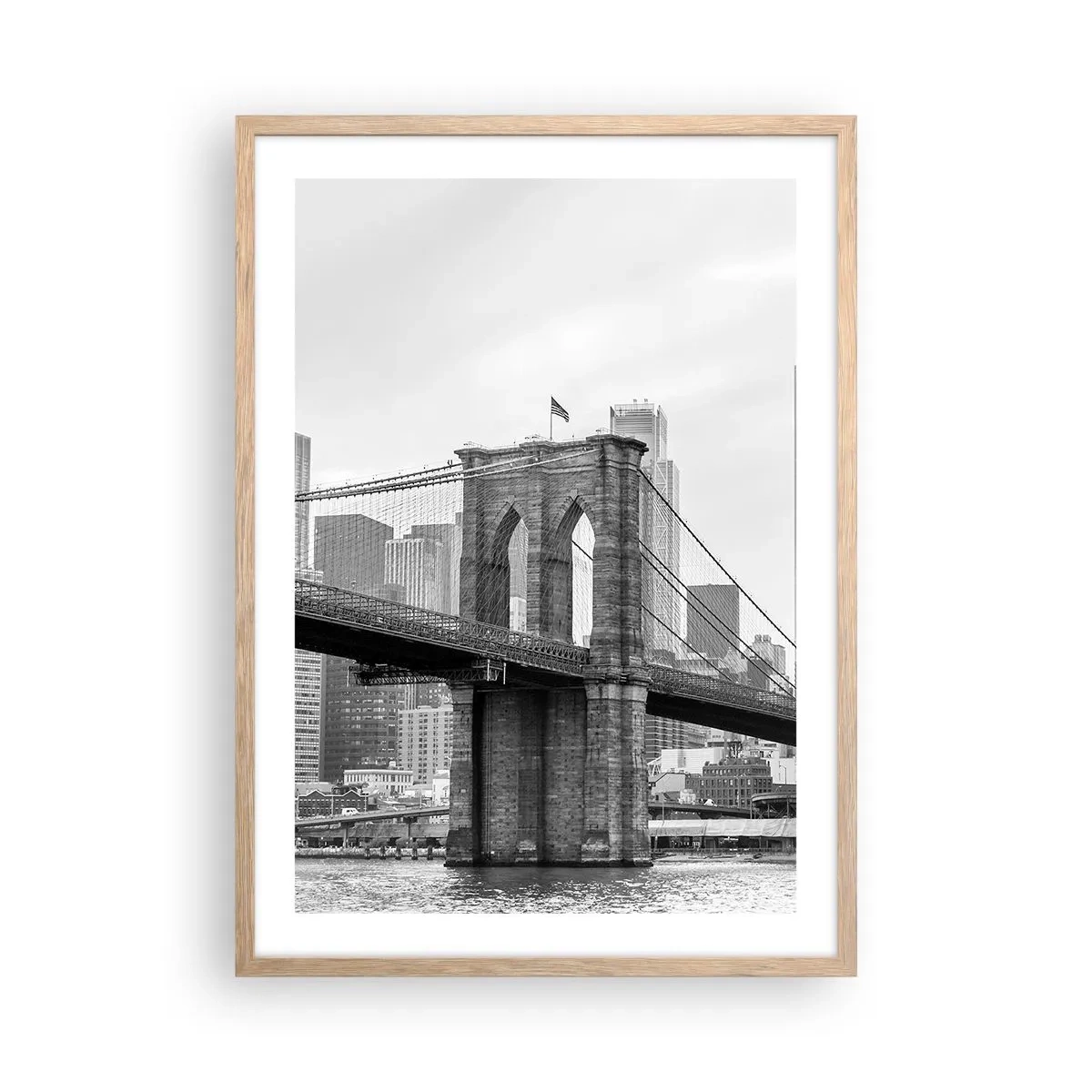 Poster în ramă de stejar deschis - New York vibes - 50x70 cm