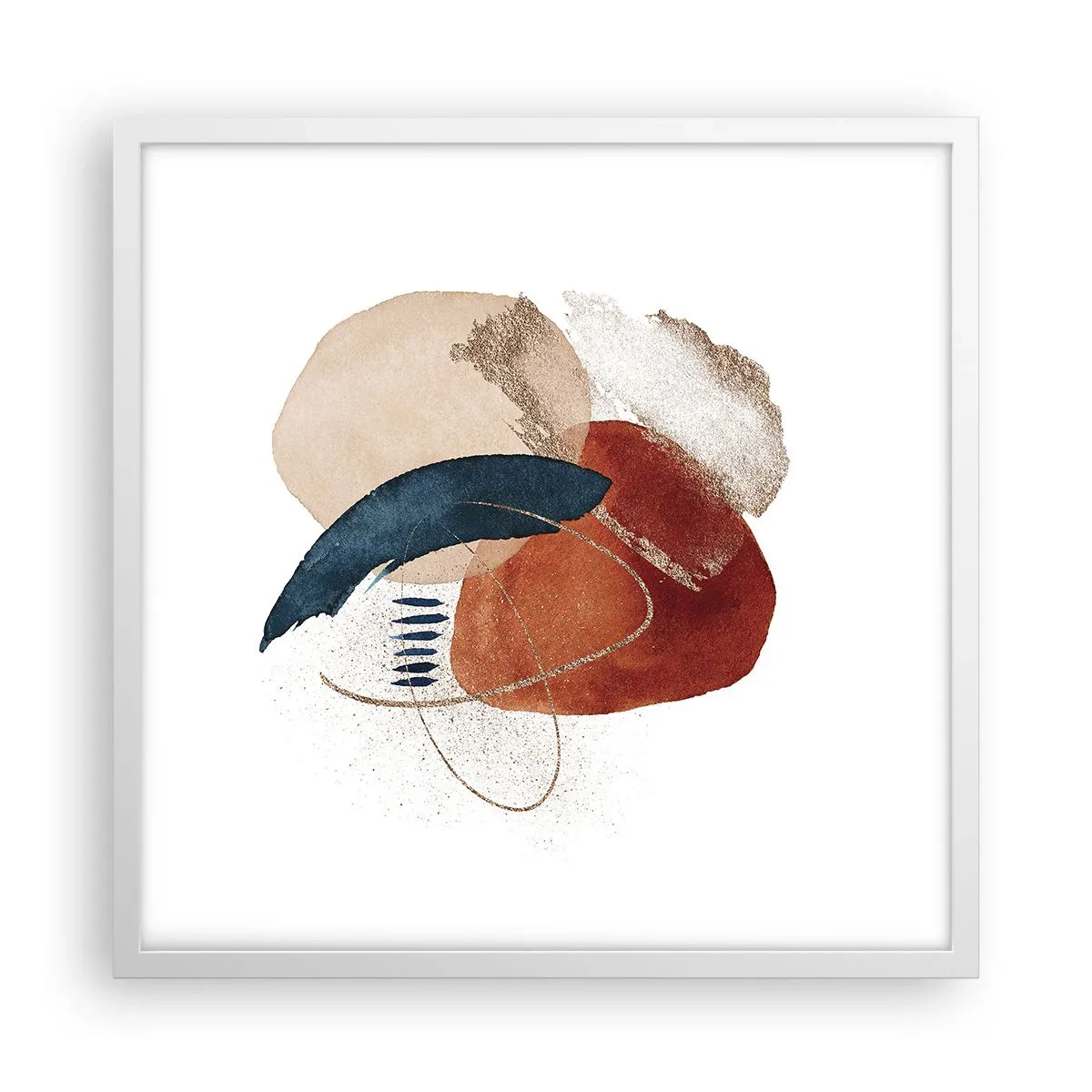 Poster în ramă albă - Compoziție ovală - 50x50 cm