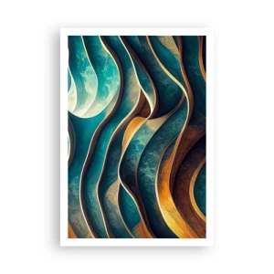 Poster - Meandre de albastru - 70x100 cm