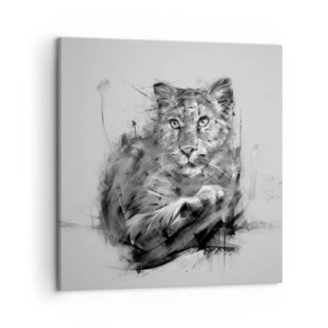 Tablou pe pânză - Da, te ascult cu atenție - 50x50 cm