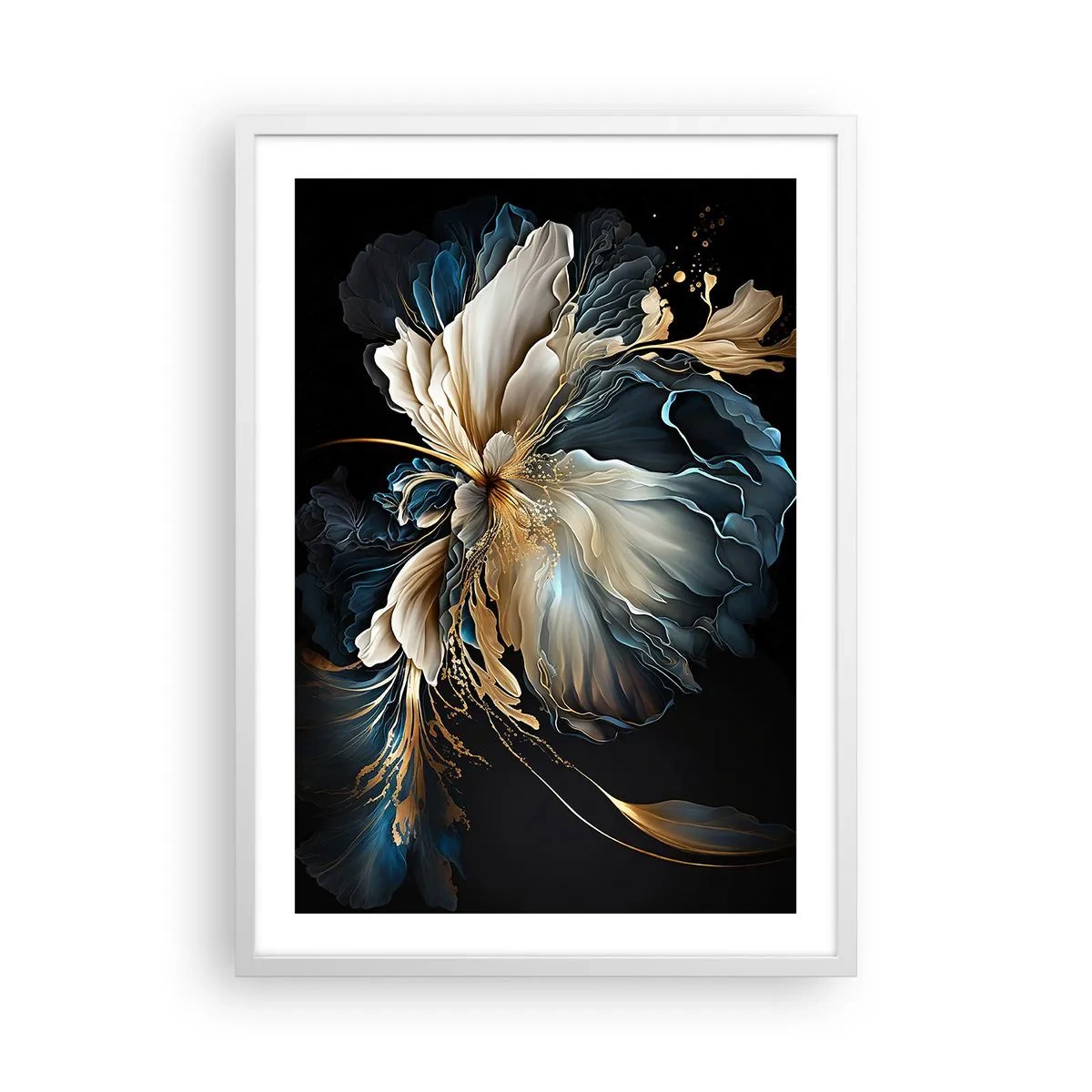 Poster în ramă albă - Povestea unei flori de iubire - 50x70 cm