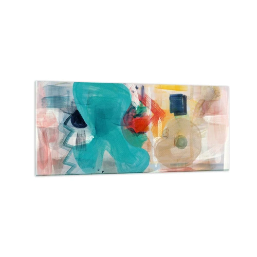 Tablou pe sticlă - Joc plin de culoare - 120x50 cm