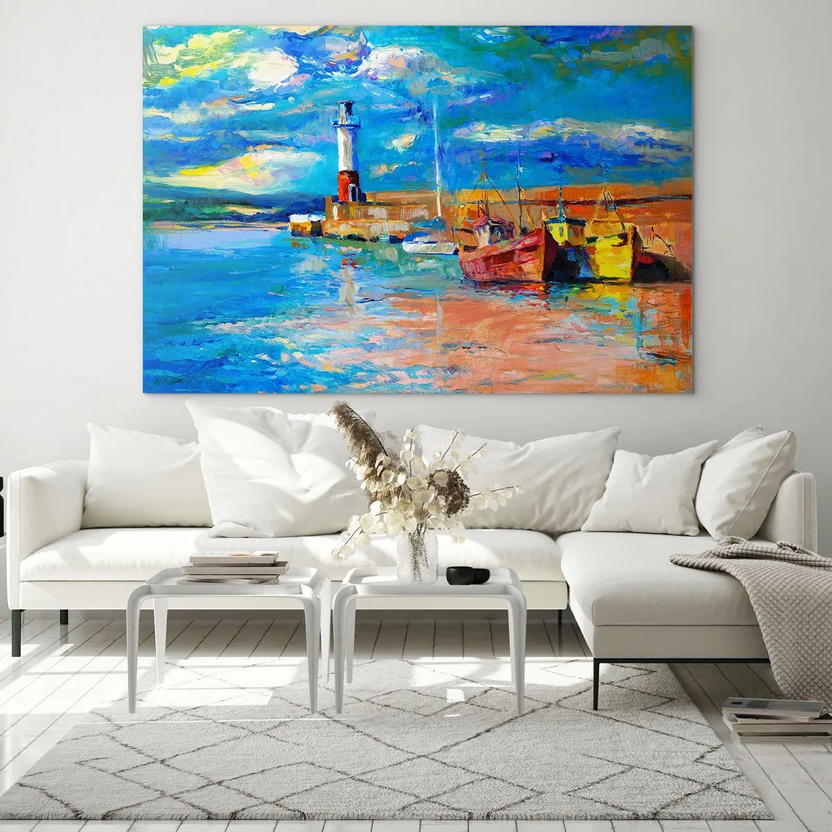 Tablou pe sticlă - După-amiază în golful de curcubeu - 120x80 cm