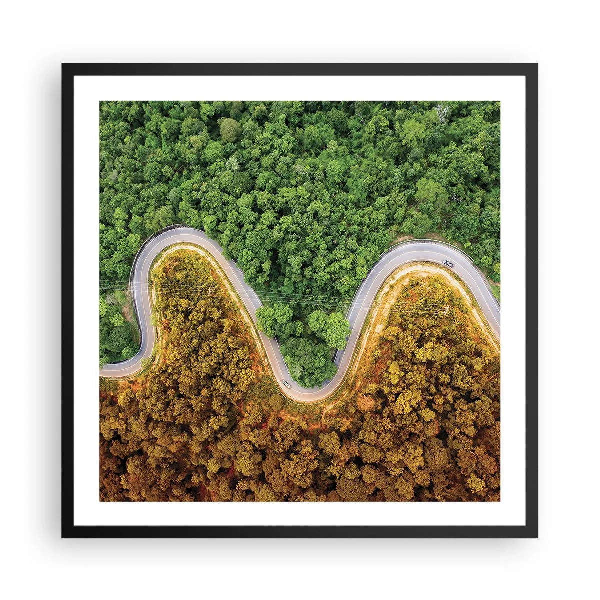 Poster în ramă neagră - Frontiere și defilee - 60x60 cm