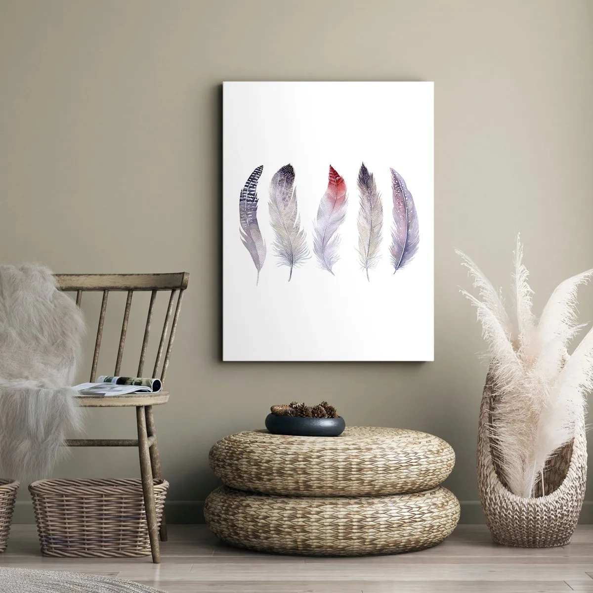 Tablou pe pânză - Delicate ca o ceață multicoloră - 80x120 cm