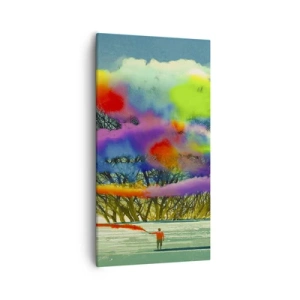 Tablou pe pânză - Aducând această lume la viață - 55x100 cm