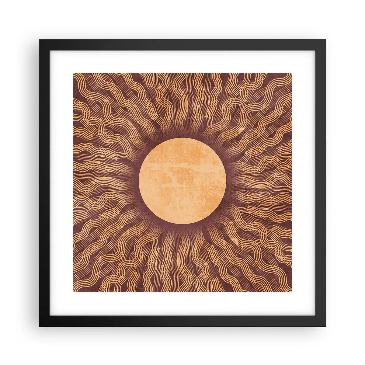Poster în ramă neagră - Icoana soarelui - 40x40 cm