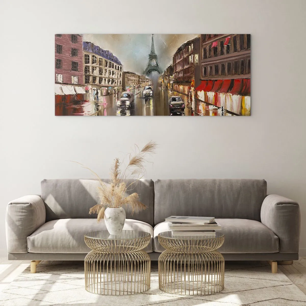 Tablou pe sticlă - Singurul lucru care contează este ea - 90x30 cm