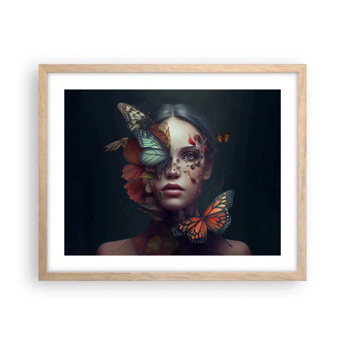 Poster în ramă de stejar deschis - Transformare minunată - 50x40 cm