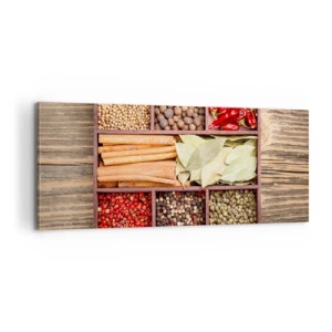 Tablou pe pânză - Ordine de forme, buchet de arome - 100x40 cm