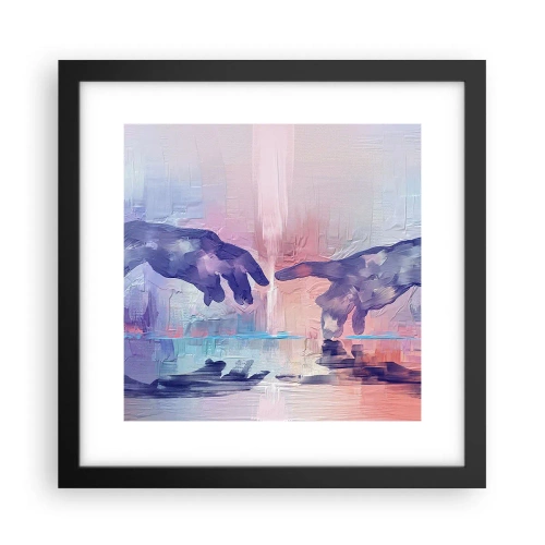 Poster în ramă neagră - Scânteia divină a vieții - 30x30 cm