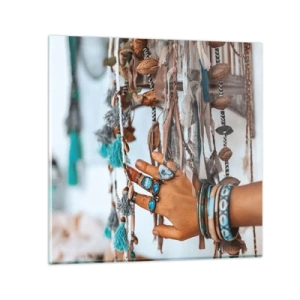 Tablou pe sticlă - Comori locale - 30x30 cm