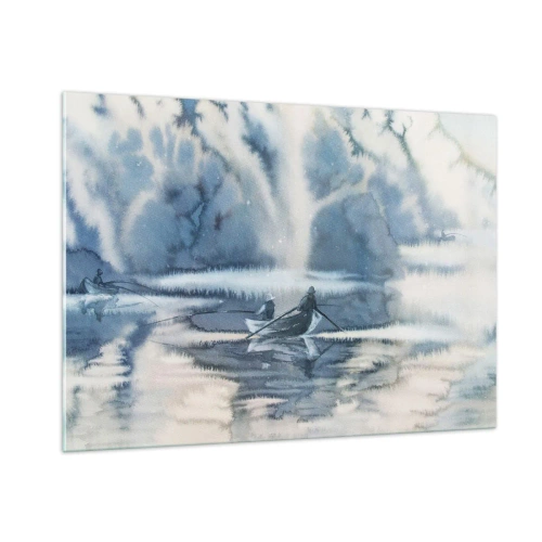 Tablou pe sticlă - Pescarii în paradisul lor - 100x70 cm