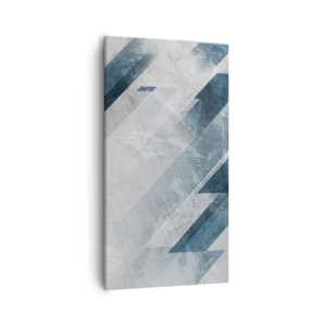 Tablou pe pânză - Compoziția spațială - mișcarea griului - 55x100 cm