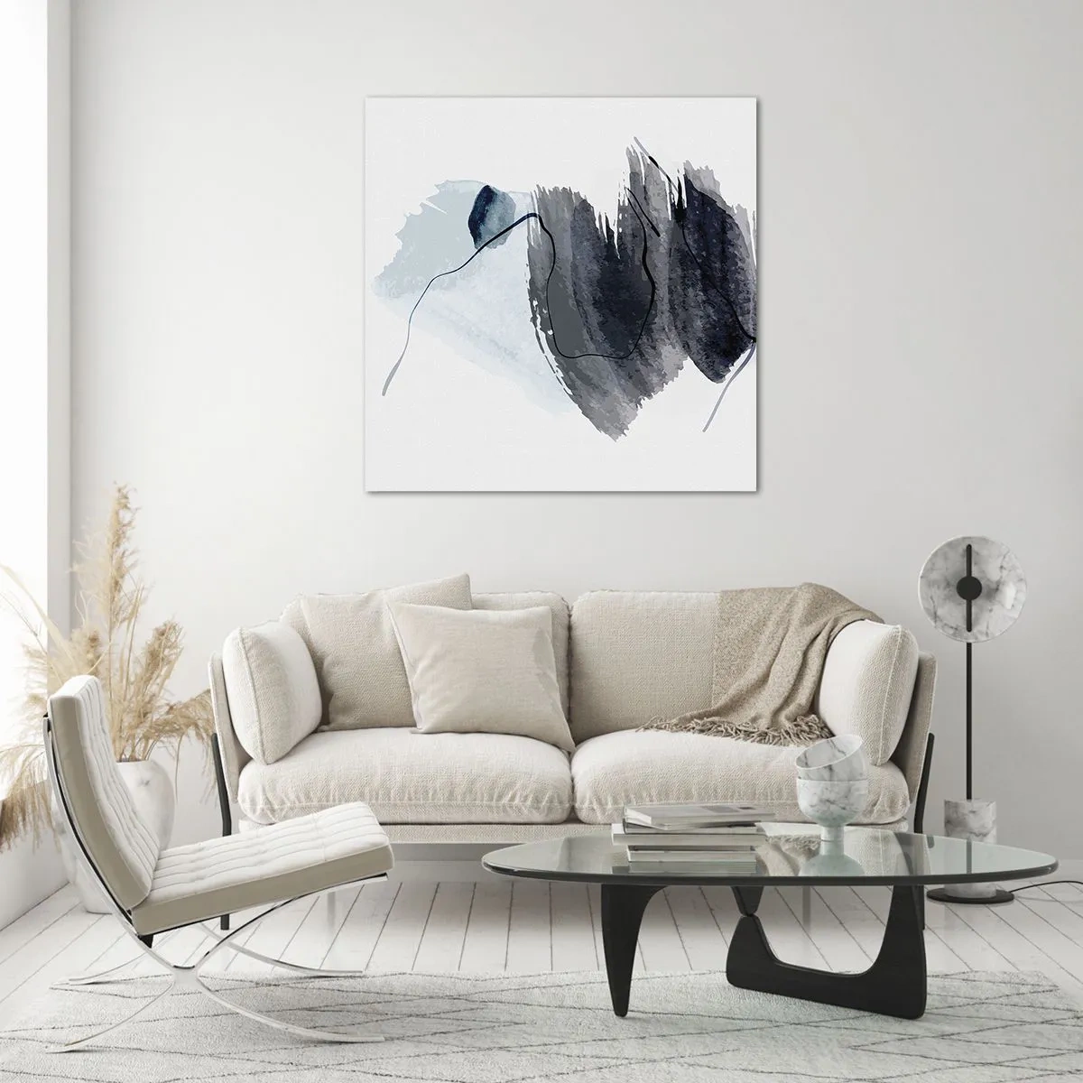 Tablou pe sticlă - Intensitate și mișcare - 40x40 cm