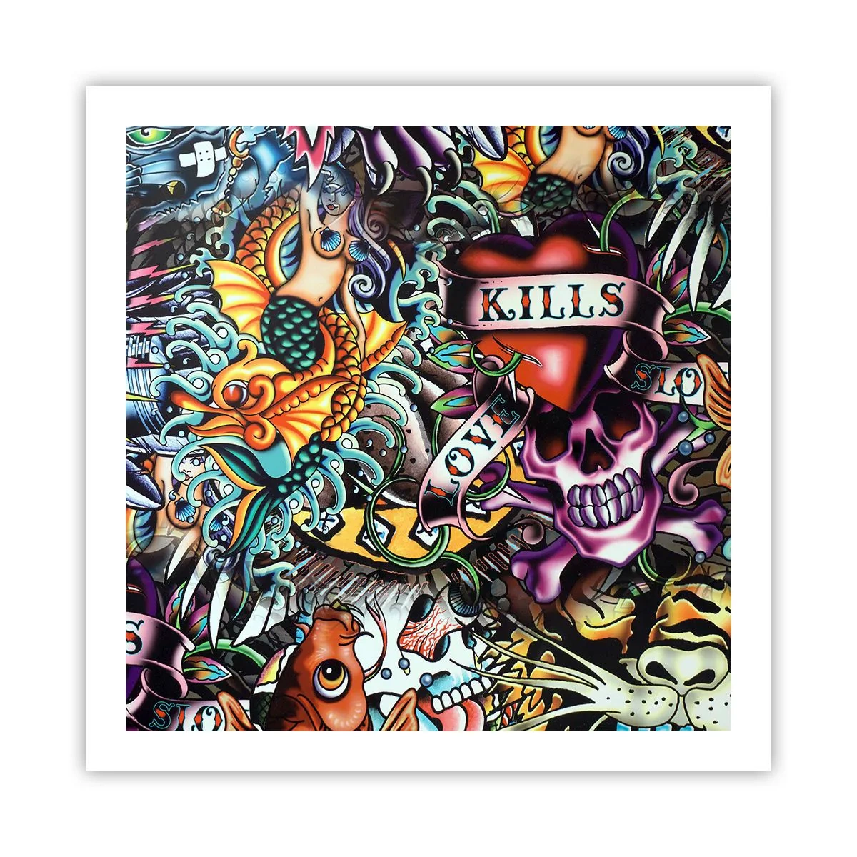 Poster - Visul unui artist tatuator - 60x60 cm