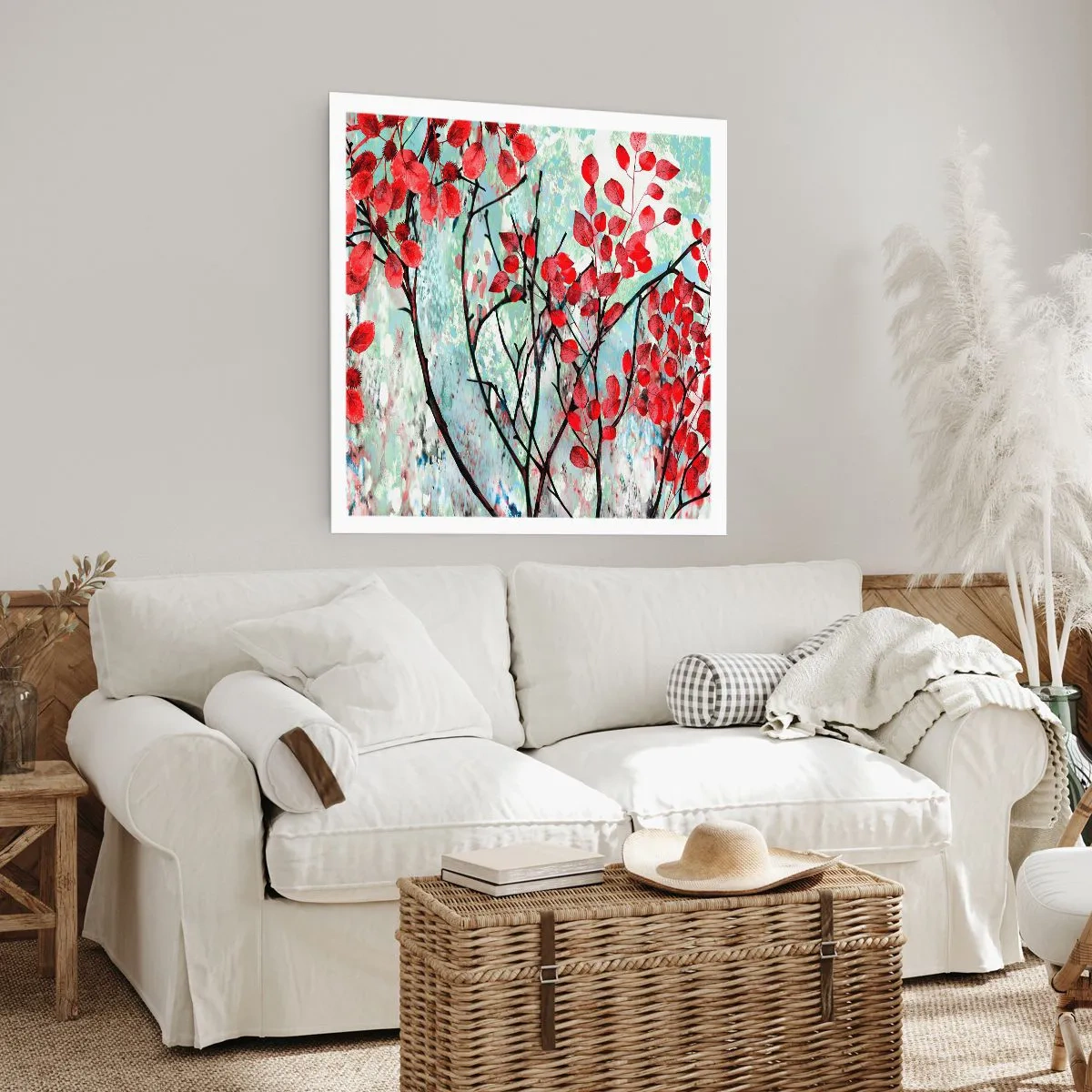 Poster - Arbore în stacojiu - 30x30 cm