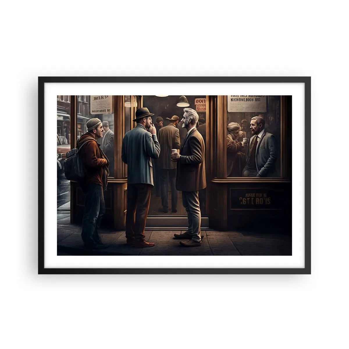 Poster în ramă neagră - Cel mai bun moment al zilei - 70x50 cm