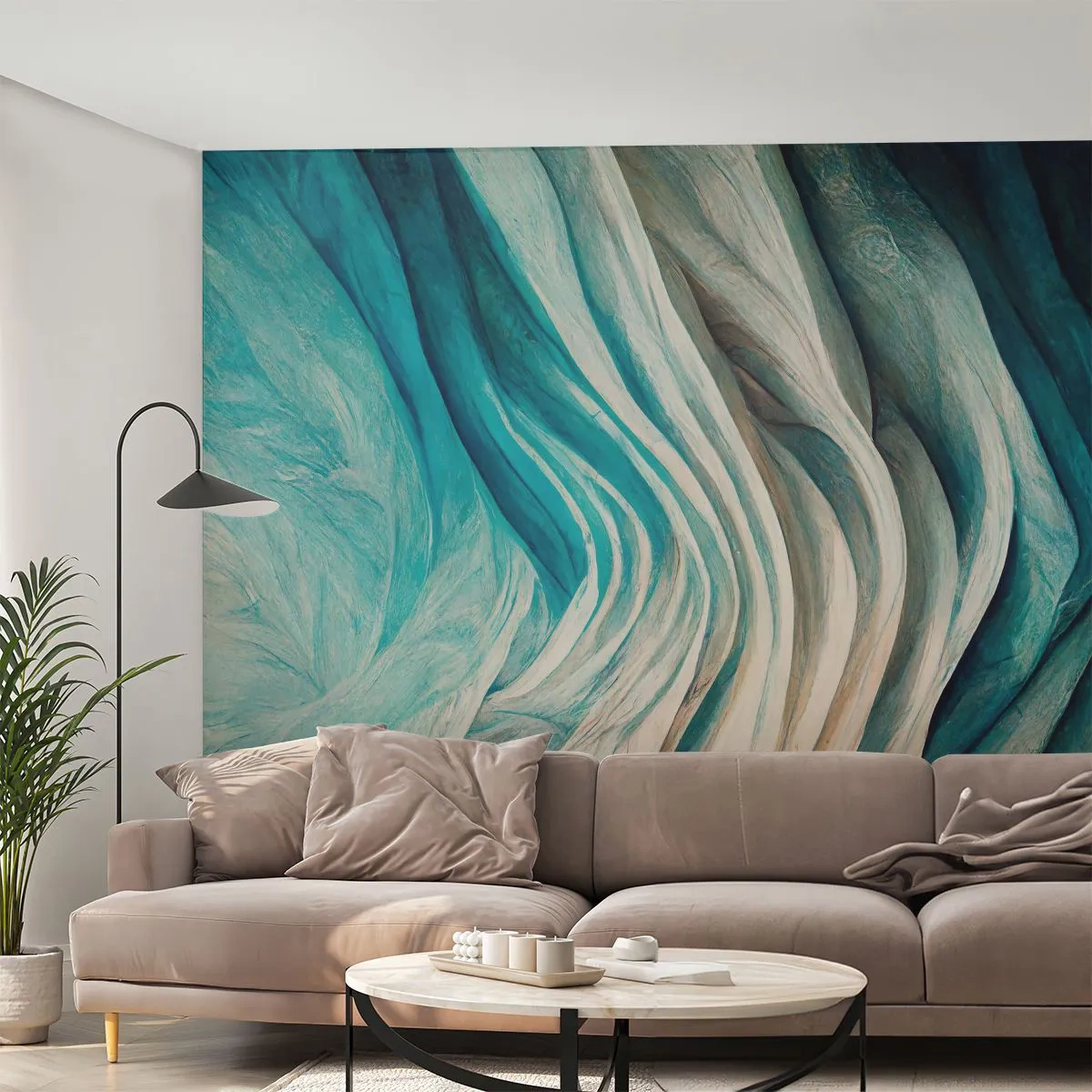 Tapet Standard Eco - Insațiabilitate albastră - Bucată, 3D, Abstracția - 350x256 cm
