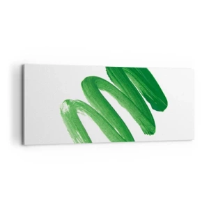 Tablou pe pânză - Glumă verde - 100x40 cm