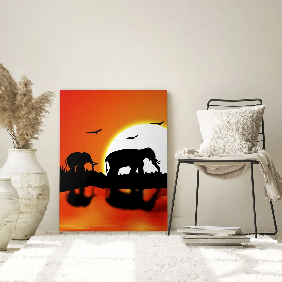 Tablou pe sticlă - Și seara pentru un pahar - 50x70 cm
