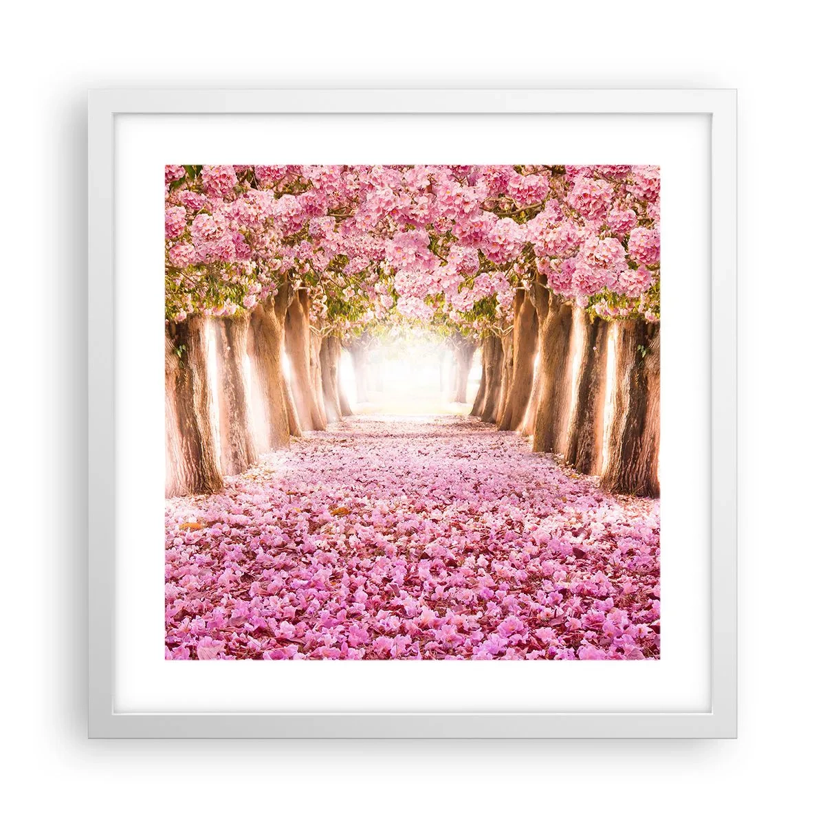 Poster în ramă albă - Drumul spre paradis - 40x40 cm