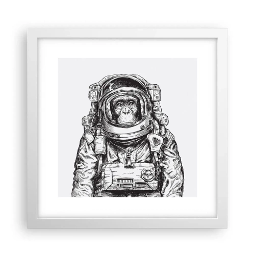 Poster în ramă albă - Evoluție alternativă - 30x30 cm