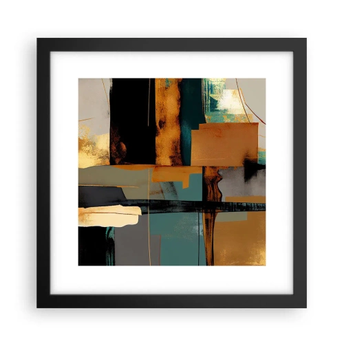 Poster în ramă neagră - Abstracția - lumină și umbră - 30x30 cm