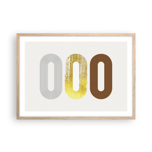 Poster în ramă de stejar deschis - Ooo! - 70x50 cm