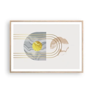 Poster în ramă de stejar deschis - Lumină și strălucire - 100x70 cm