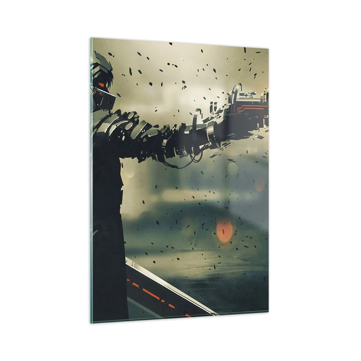 Tablou pe sticlă - Armă letală - propriul tău Terminator - 50x70 cm