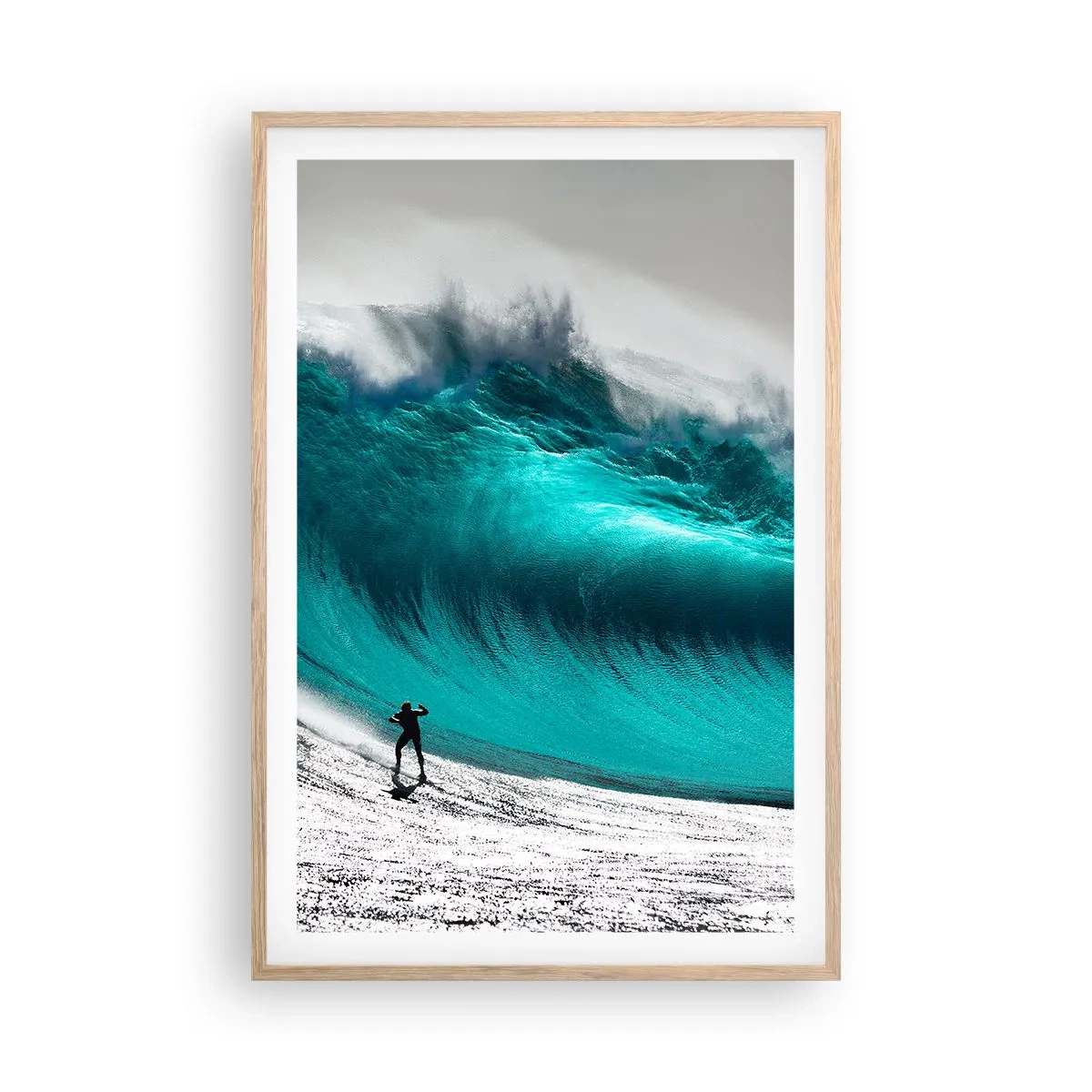 Poster în ramă de stejar deschis - Provocare acceptată - 61x91 cm