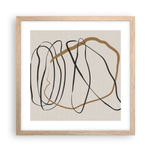 Poster în ramă de stejar deschis - Compoziție - Dans posesiv - 40x40 cm