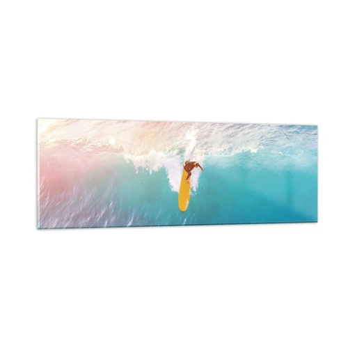 Tablou pe sticlă - Călărețul oceanului - 90x30 cm