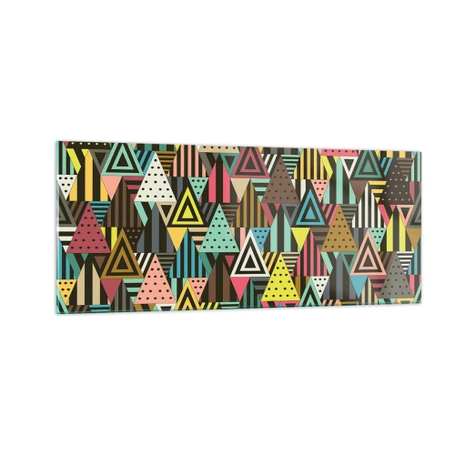 Tablou pe sticlă - În ritm de trei - 100x40 cm