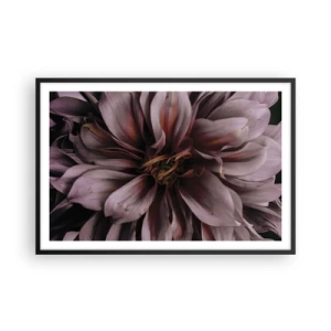 Poster în ramă neagră - Inimă florală - 91x61 cm