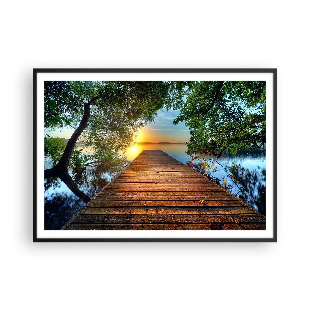 Poster în ramă neagră - Nu te grăbi, stai jos - 100x70 cm