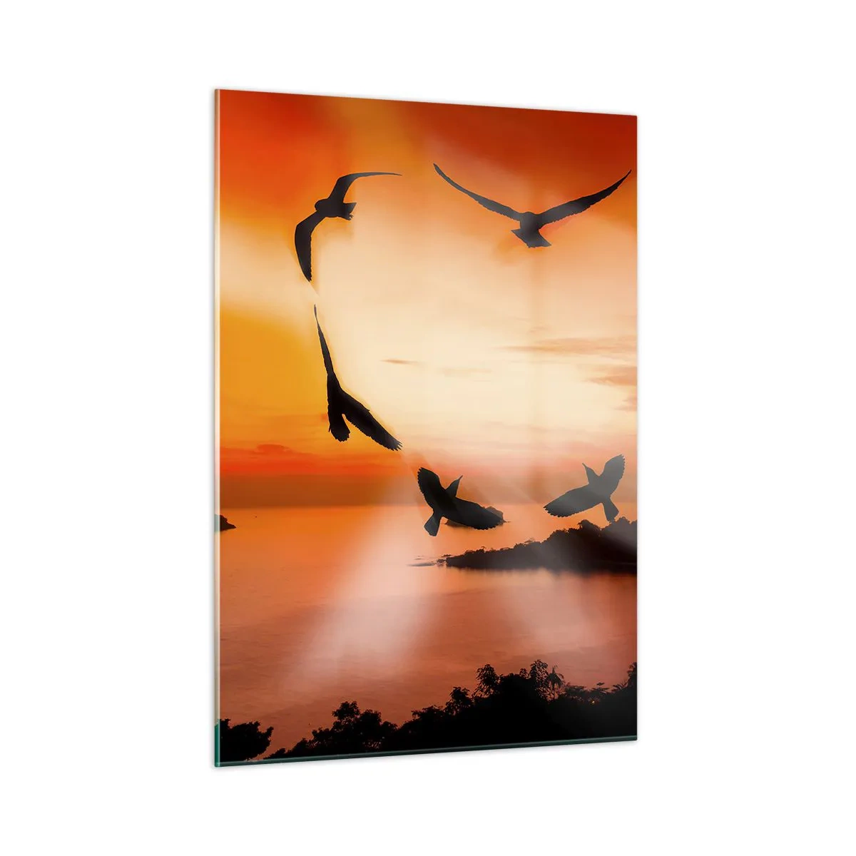 Tablou pe sticlă - Iubește lumea ca o pasăre - 50x70 cm