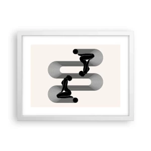 Poster în ramă albă - Simetrie senzuală - 40x30 cm