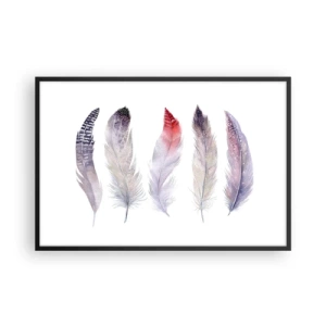 Poster în ramă neagră - Delicate ca o ceață multicoloră - 91x61 cm