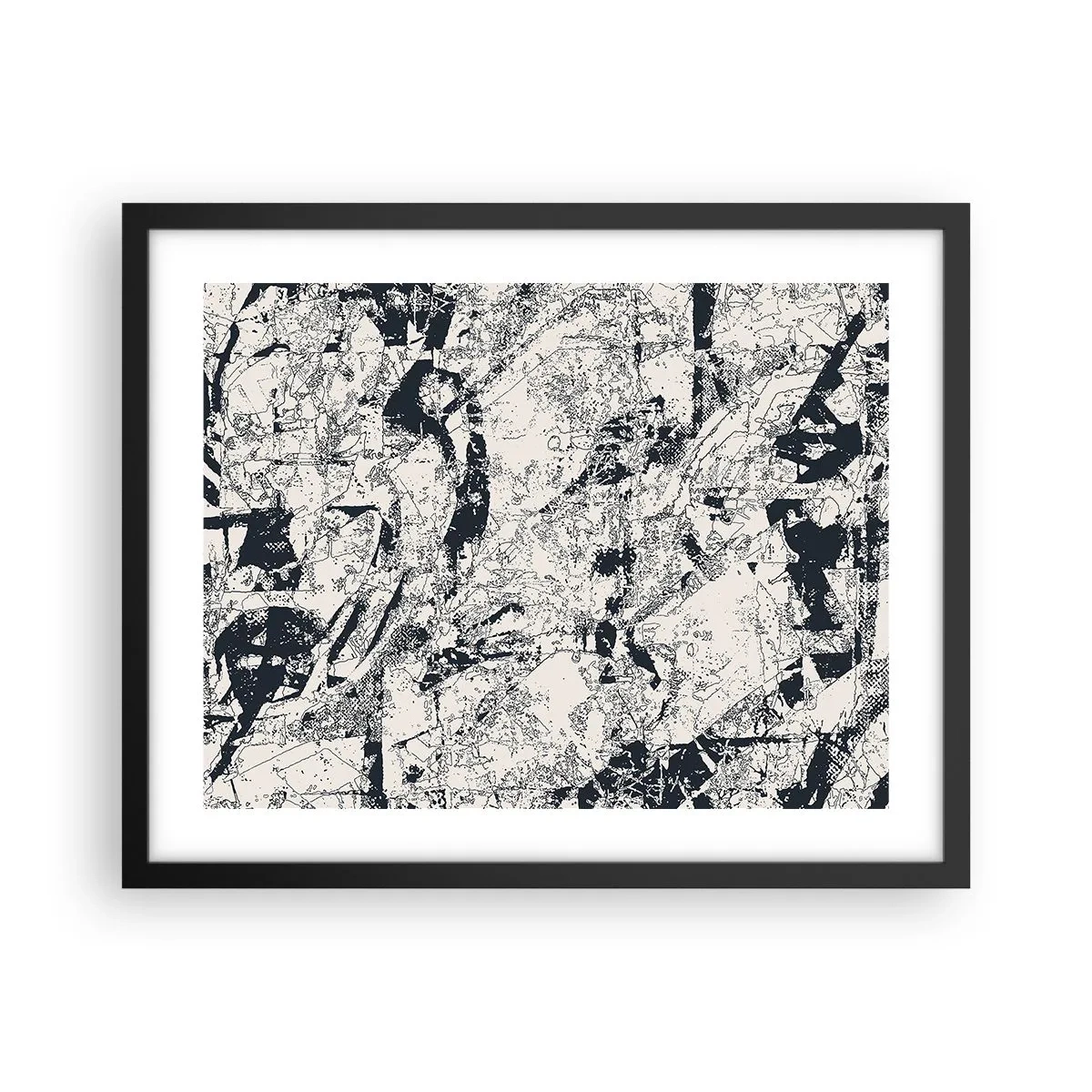 Poster în ramă neagră - Întrepătrunderea contrariilor - 50x40 cm