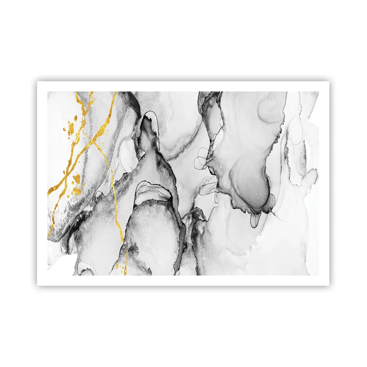 Poster - Compoziție cu motiv auriu - 100x70 cm