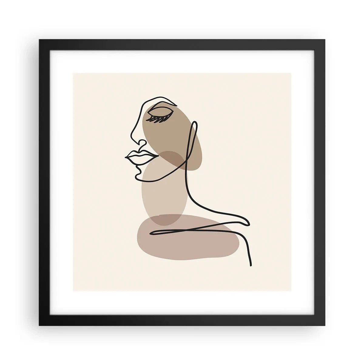 Poster în ramă neagră - Ascultându-se pe sine - 40x40 cm