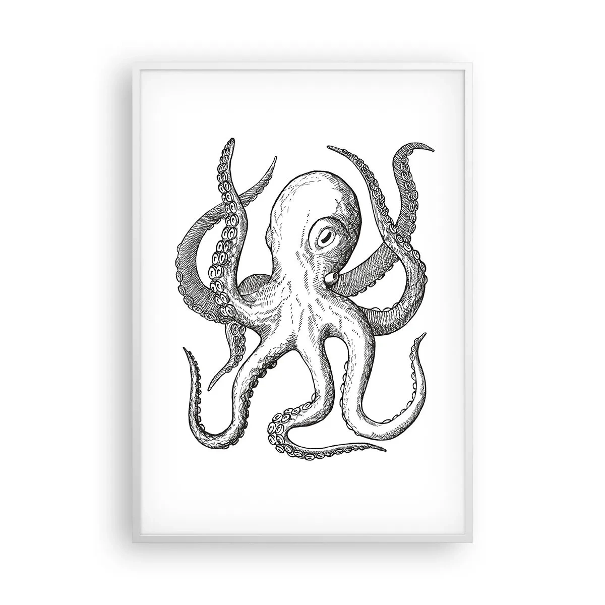 Poster în ramă albă - Dansând cu valurile - 70x100 cm