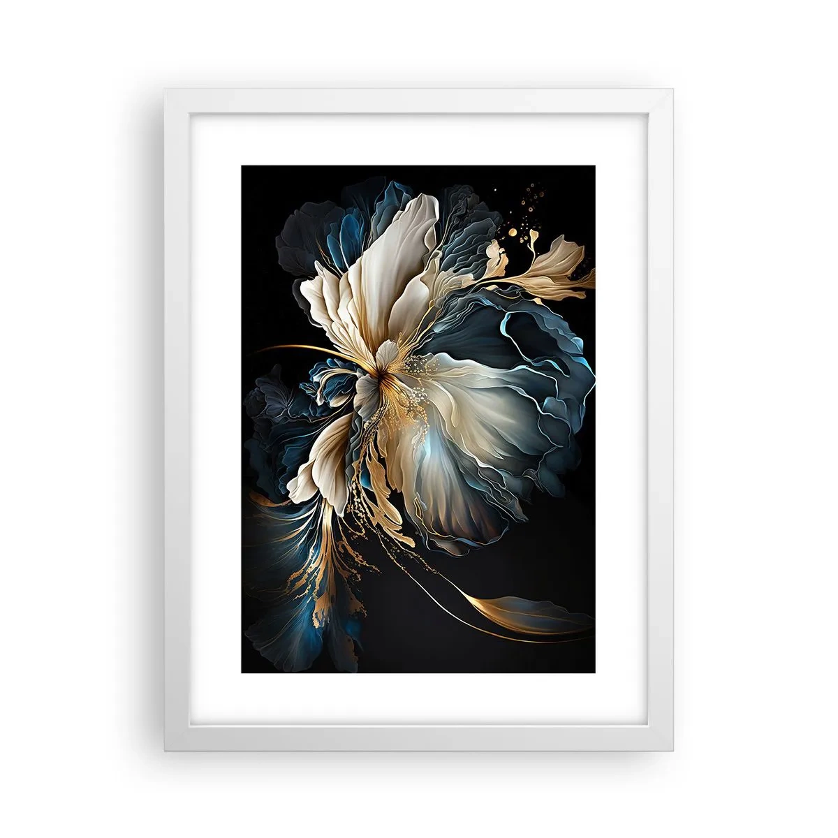 Poster în ramă albă - Povestea unei flori de iubire - 30x40 cm
