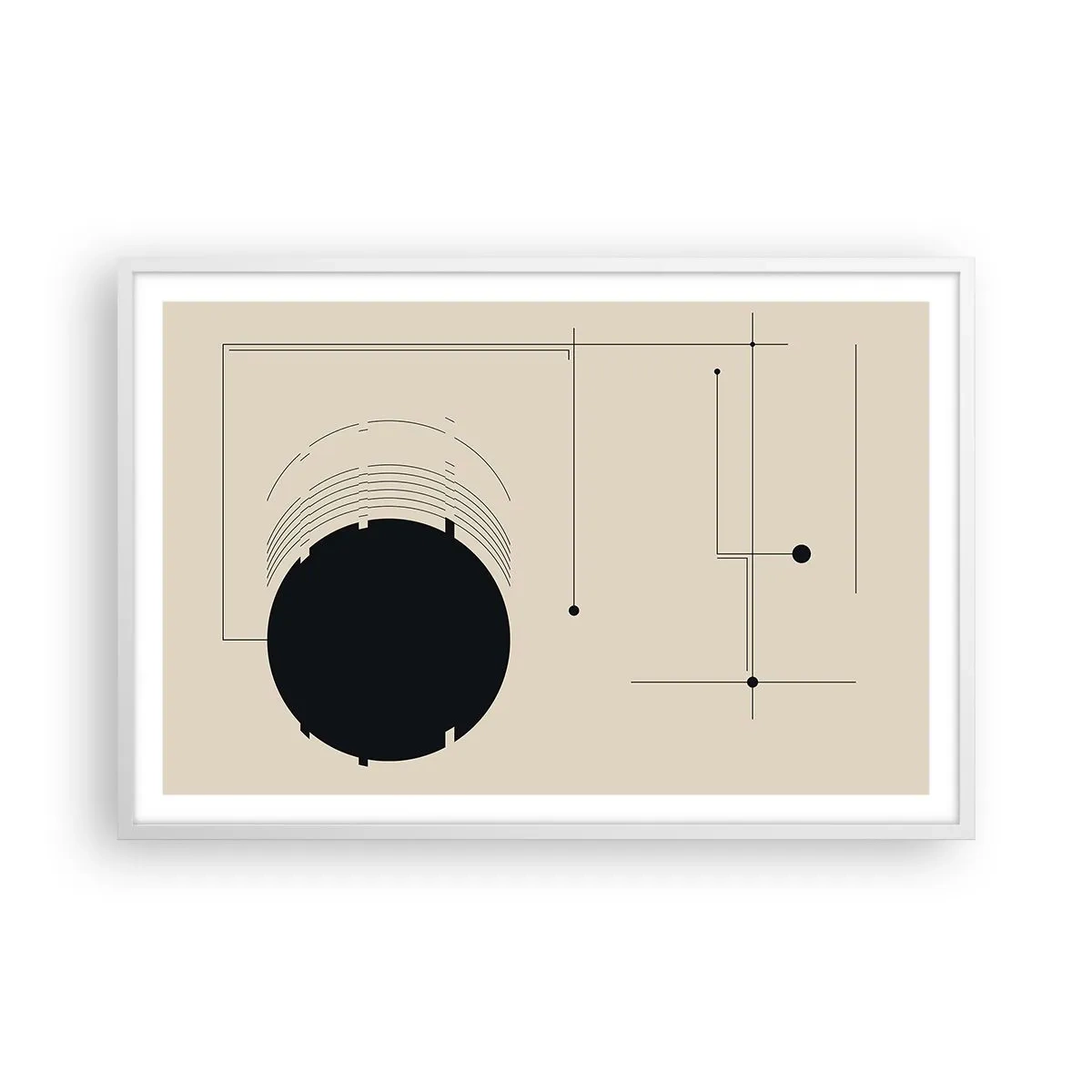 Poster în ramă albă - Compoziție flexibilă și dinamică - 91x61 cm